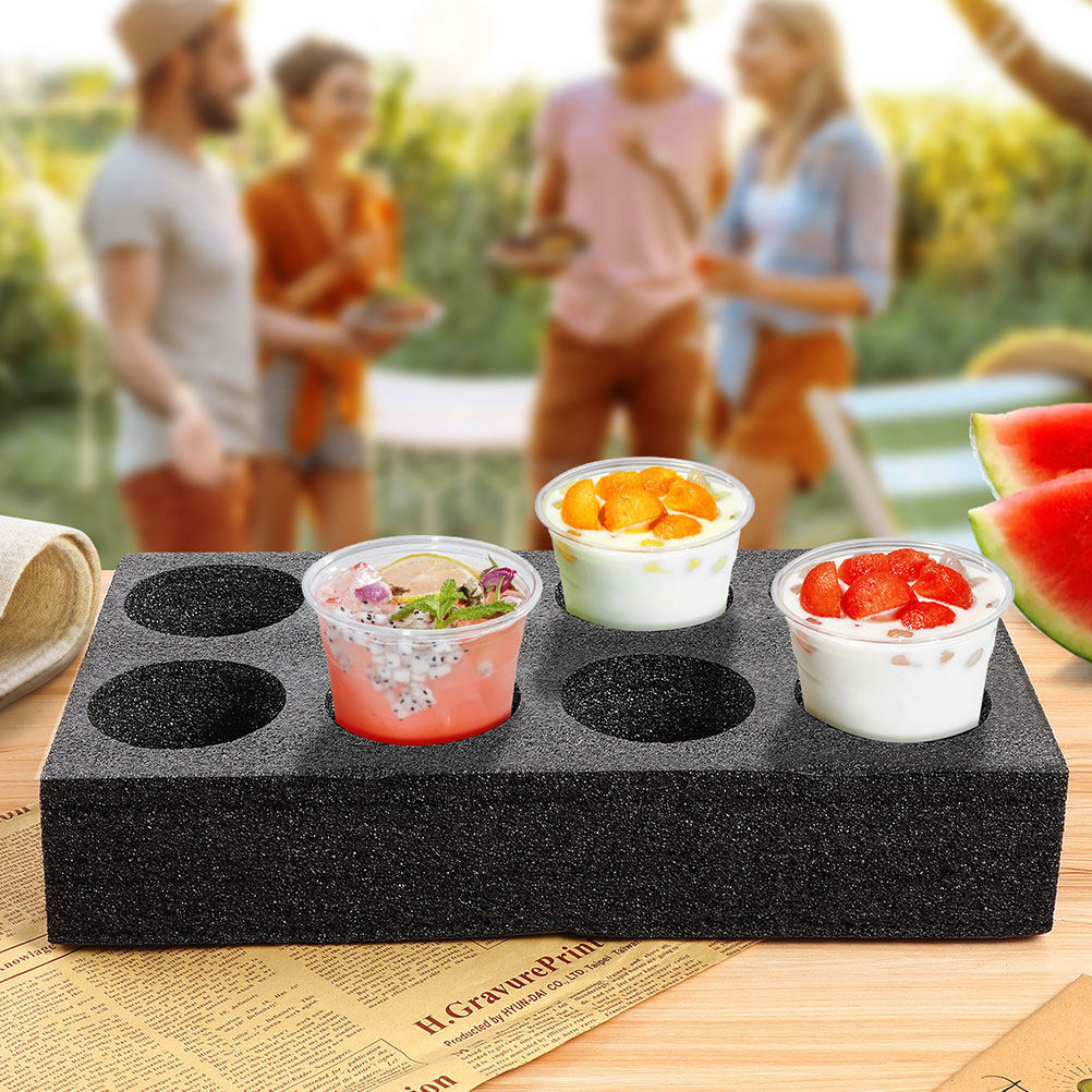 Coffee Tea Pictures - 4Pcs 8-Hole Beverage Cup Tray Premium