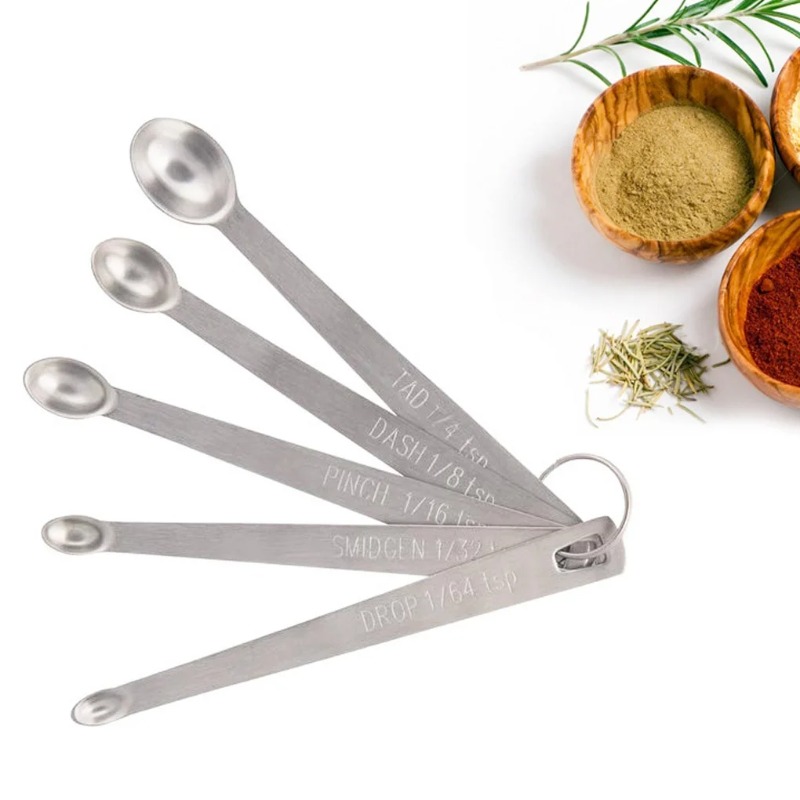 Coffee Tea Games - 5pcs/Set Small Measuring Spoon Stainless Steel