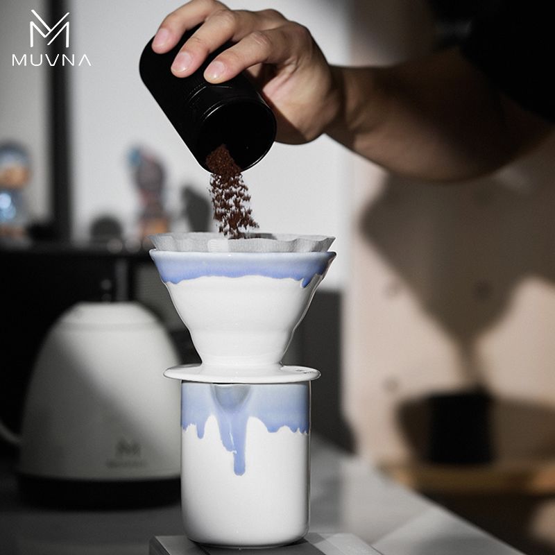 Coffee Dripper V60 - MUVNA Many Manny Porcelain V60 Pour