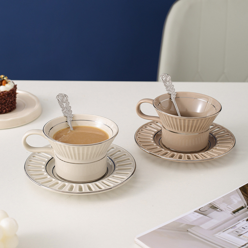 Coffee Tea Games - Luxury Ceramic Coffee Cup Dish Nordic