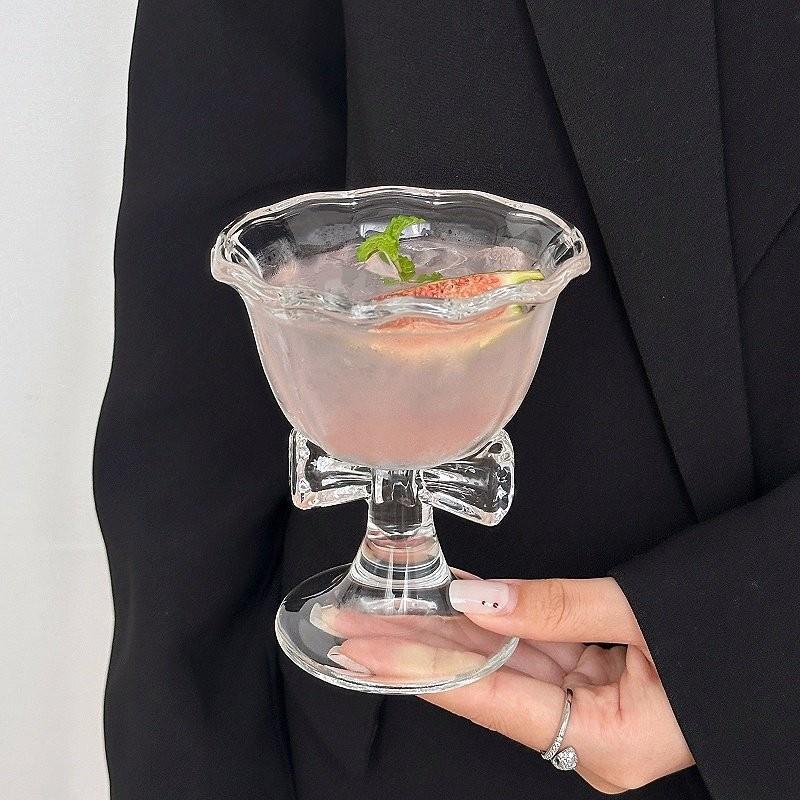 New Bow Glass Cute Water Cup C - đánh giá và giá Coffee Tea Pictures