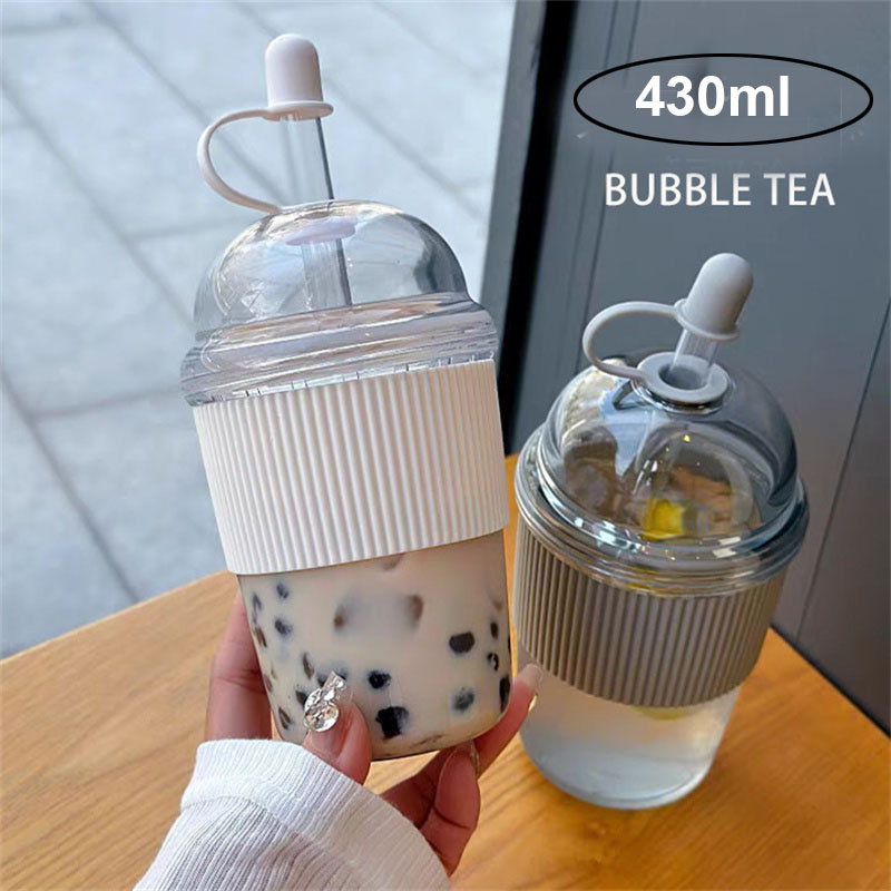430ML Straw Cup With Lid Bubbl - đánh giá và giá Coffee Tea Boba