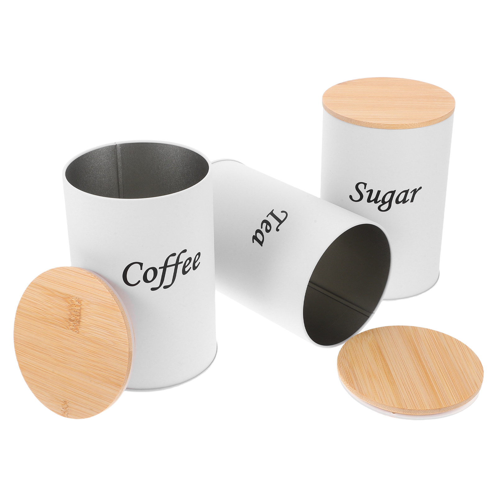 3Pcs Airtight Round Canisters  - đánh giá và giá Coffee Tea Sugar Canisters