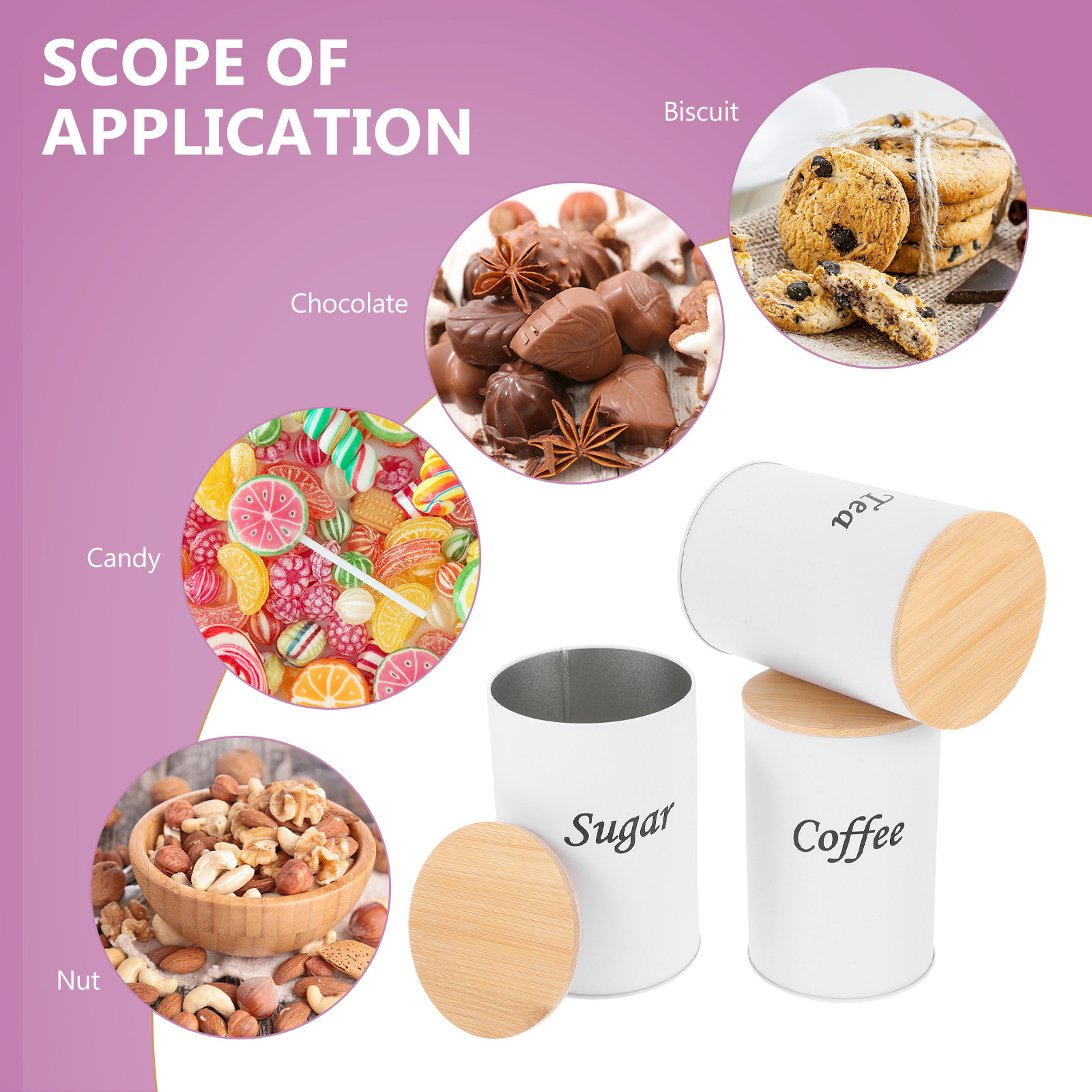 3Pcs Airtight Round Canisters  - đánh giá và giá Coffee Tea Sugar Canisters
