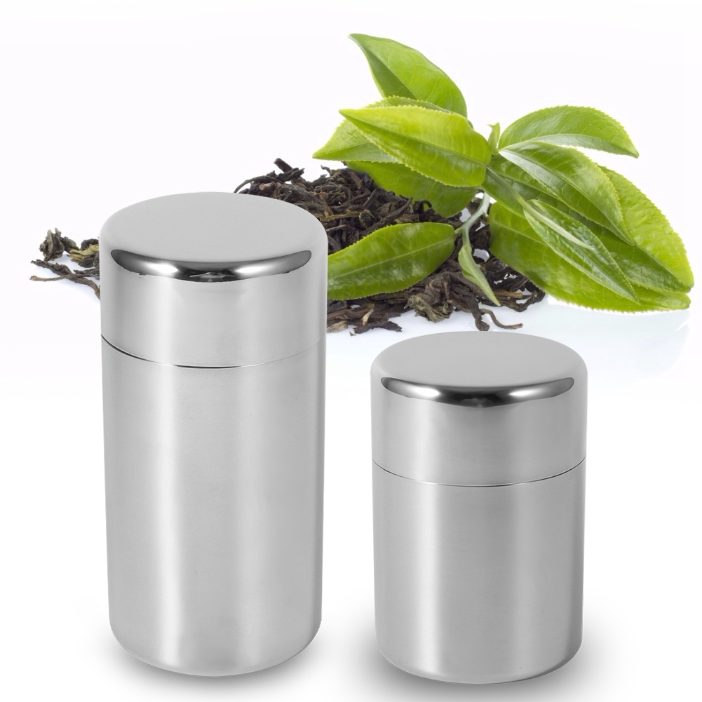 Tea Can Stainless Steel Tea Ti - đánh giá và giá Coffee Tea Sugar Canisters