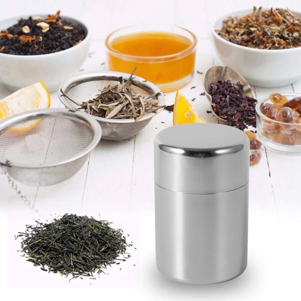 Tea Can Stainless Steel Tea Ti - đánh giá và giá Coffee Tea Sugar Canisters