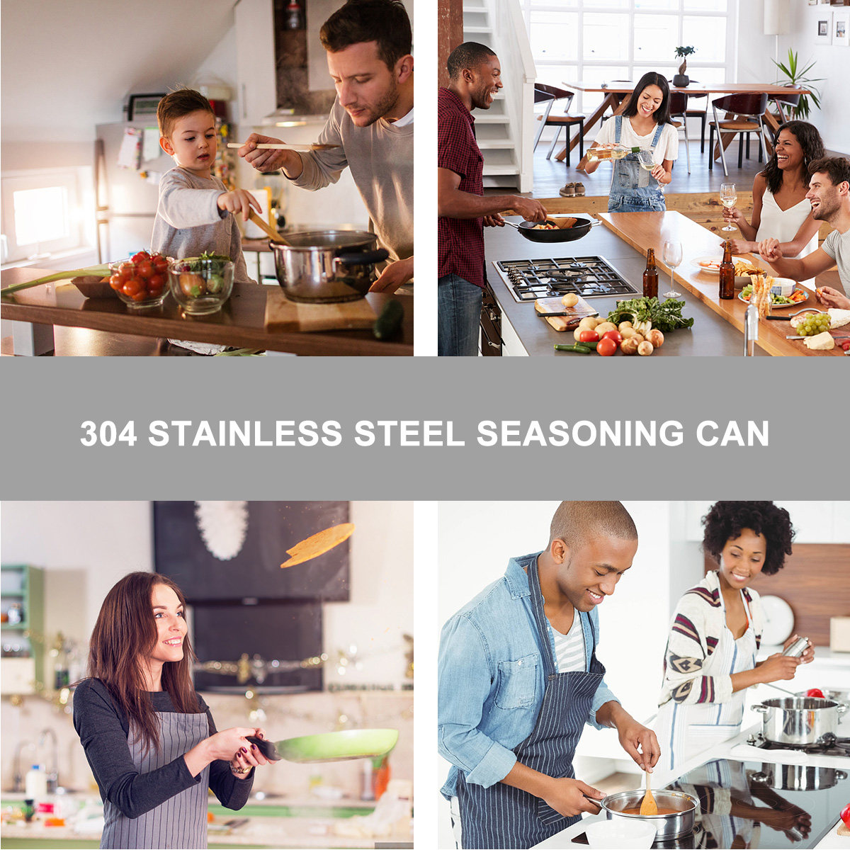 Stainless Steel Seasoning Jar  - đánh giá và giá Tea Coffee Sugar Container