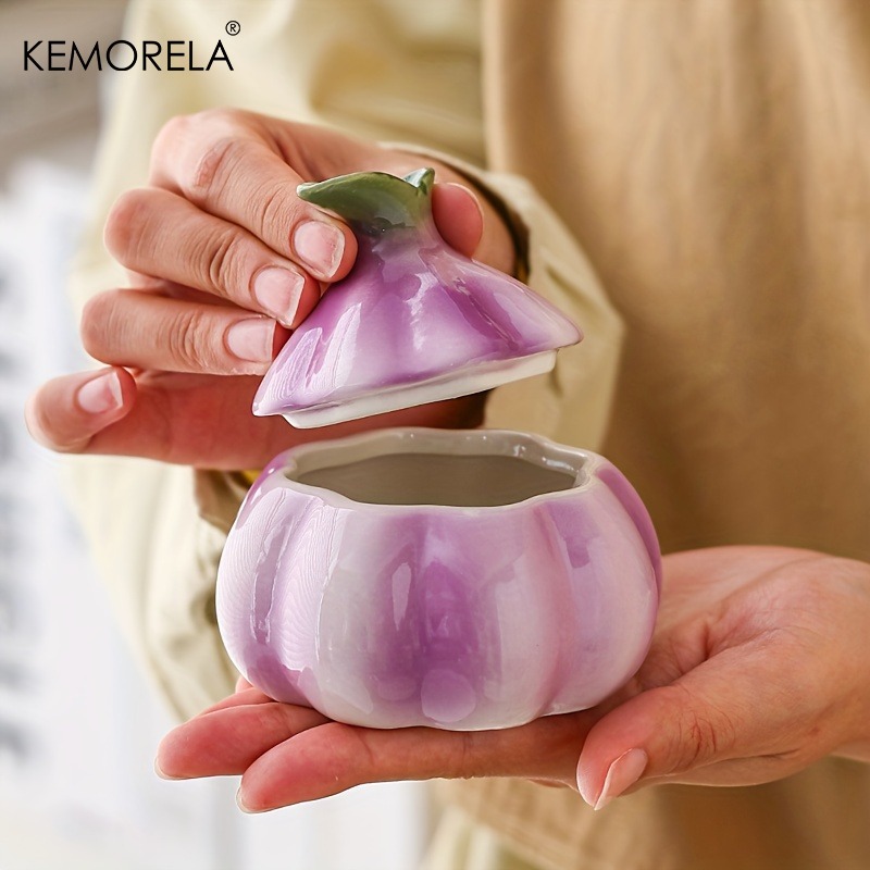 1PCS Purple Garlic Ceramic Sto - đánh giá và giá Tea Coffee Sugar Container