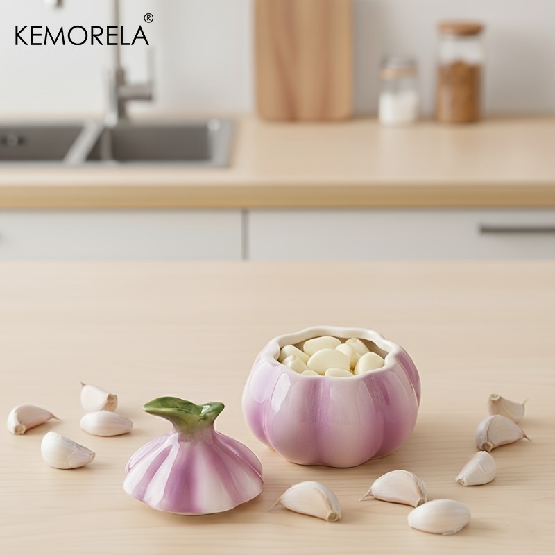 1PCS Purple Garlic Ceramic Sto - đánh giá và giá Tea Coffee Sugar Container
