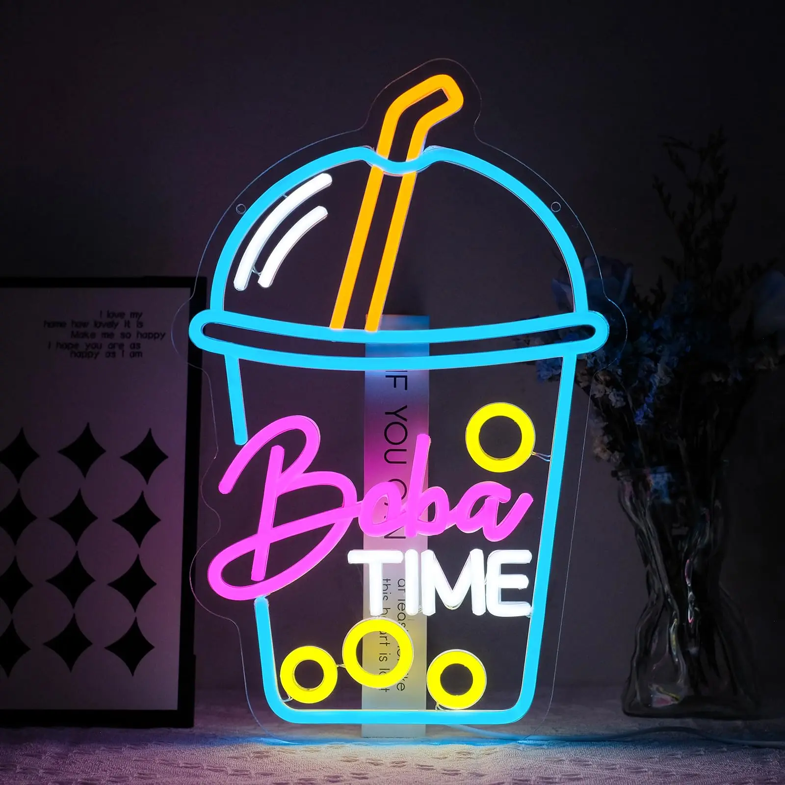 Boba Time Neon Sign for Wall D - đánh giá và giá Coffee Tea Boba