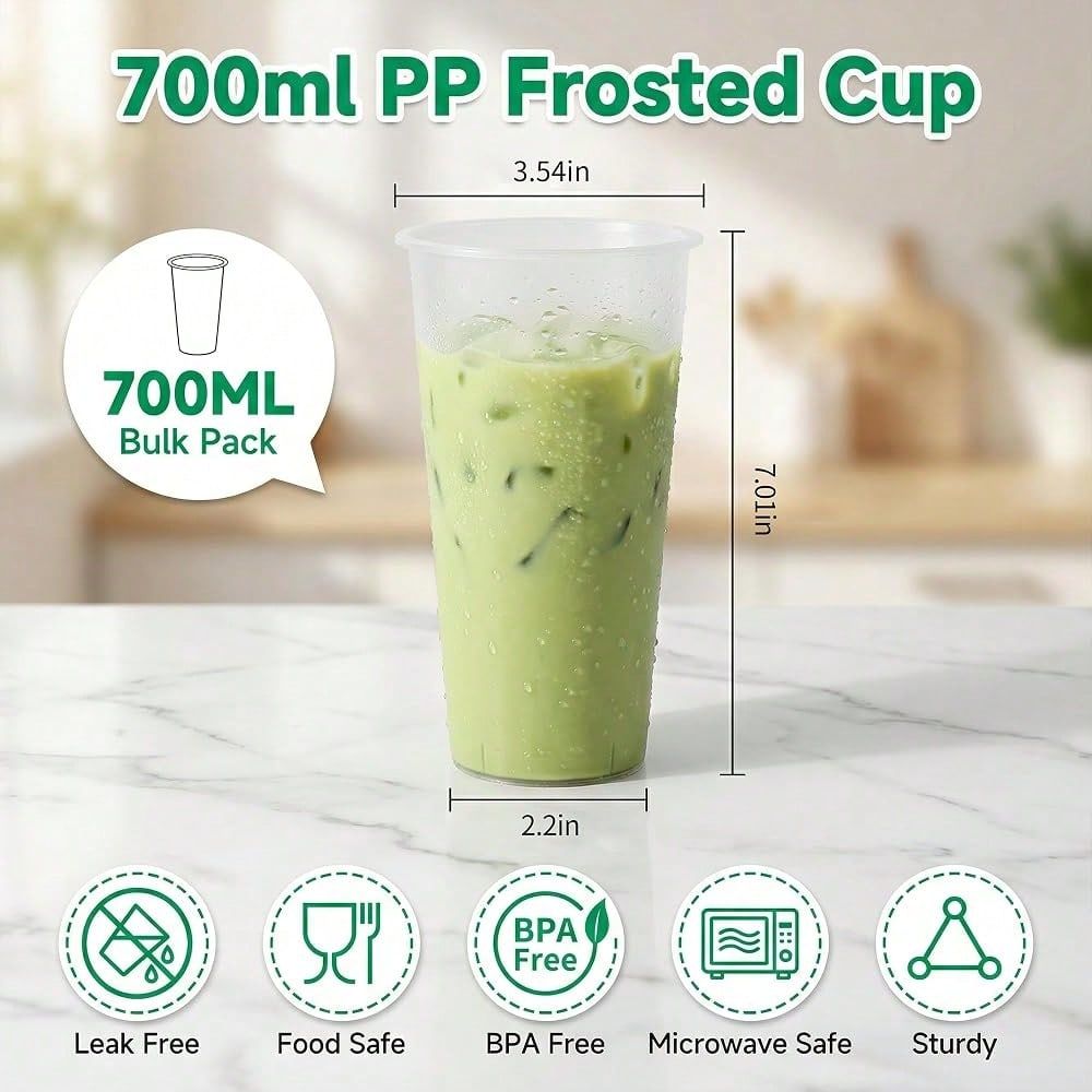 Frosted Hard Plastic Boba Tea  - đánh giá và giá Coffee Tea Boba
