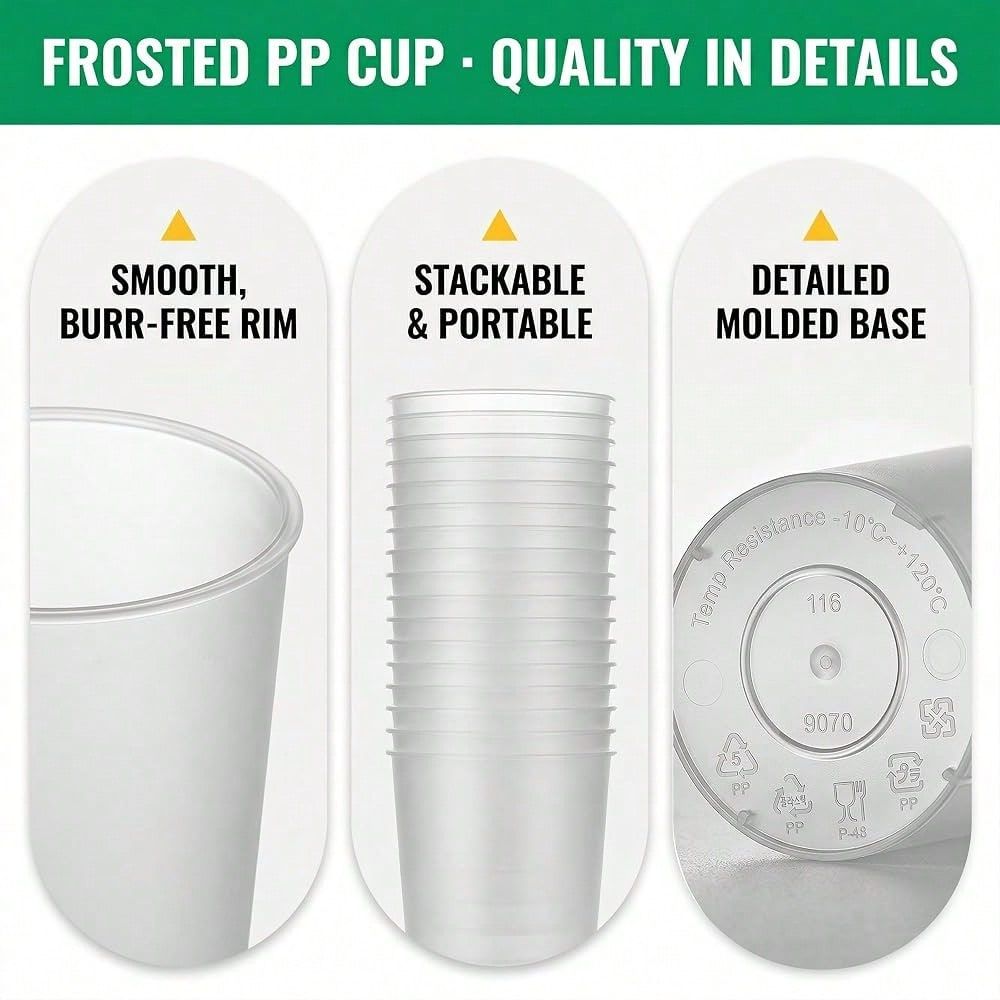 Frosted Hard Plastic Boba Tea  - đánh giá và giá Coffee Tea Boba
