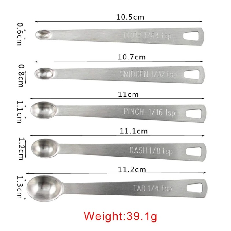 5pcs/Set Small Measuring Spoon - đánh giá và giá Coffee Tea Games