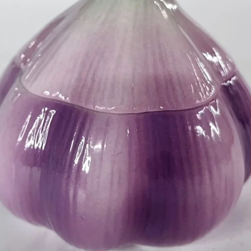 Purple Garlic Ceramic Storage  - đánh giá và giá Tea Coffee Sugar Container