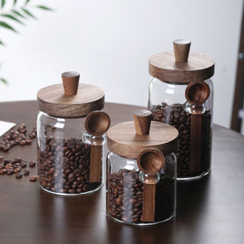 Glass Storage Jar With Airtigh - đánh giá và giá Coffee Tea Sugar Canisters