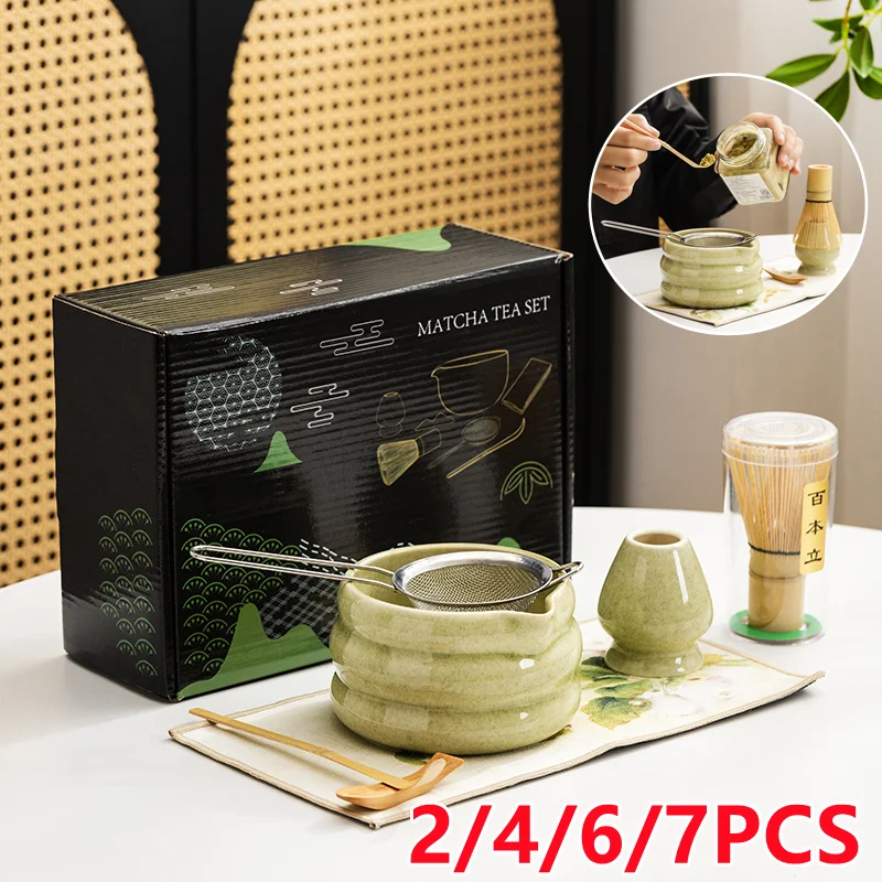 2/4//7PCS Japanese Matcha Set  - đánh giá và giá Matcha Whisk Set