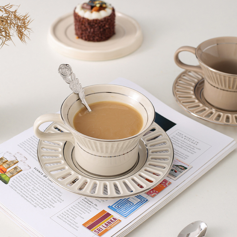 Luxury Ceramic Coffee Cup Dish - đánh giá và giá Coffee Tea Games