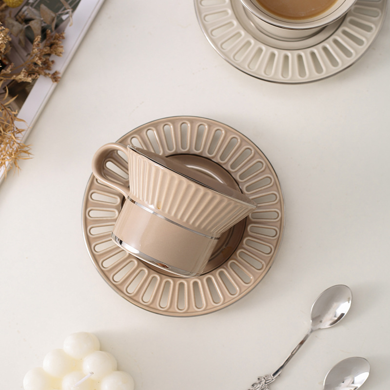 Luxury Ceramic Coffee Cup Dish - đánh giá và giá Coffee Tea Games